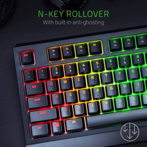 کیبورد گیمینگ مکانیکال با سیم ریزر مدل  BLACKWIDOW GREEN SWITCHS