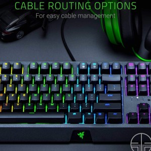 کیبورد گیمینگ مکانیکال با سیم ریزر مدل  BLACKWIDOW GREEN SWITCHS