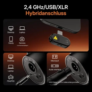 میکروفون داینامیک بی سیم ماونو مدل PD200W T