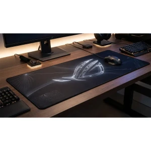 ماوس پد گیمینگ ROG BLACK WHITE مدل NU183 ابعاد 30*80 سانتی متر