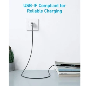 کابل USB به Type C انکر مدل A81H5 طول 0.9 متر