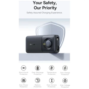 پاوربانک 10000 بیسوس مدل P10070900842-00 توان 30 وات