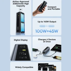 پاوربانک بیسوس مدل GP12 P14582109813 00 توان 145 وات