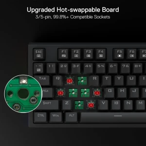 کیبورد با سیم مکانیکال گیمینگ ردراگون مدل Argo K670 RGB