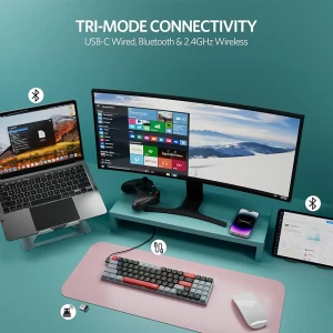 کیبورد گیمینگ مکانیکال بی سیم ردراگون مدل K626 RBG PRO RGB
